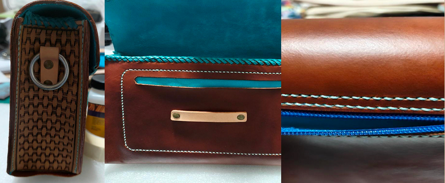 handmade leather bag features