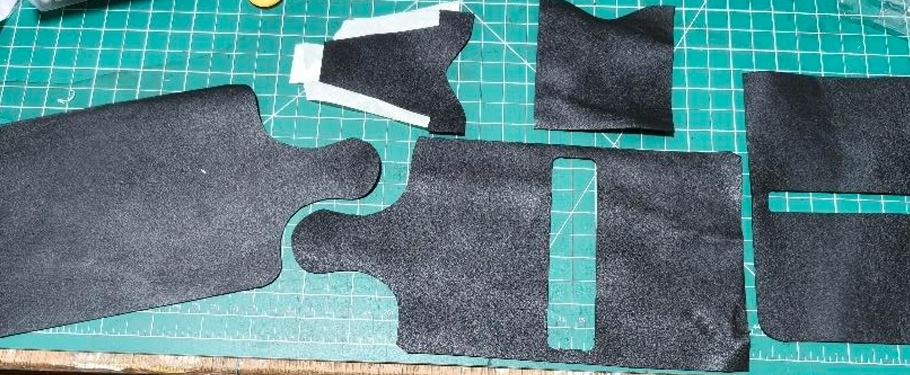 raw leather pieces for slimline wallet